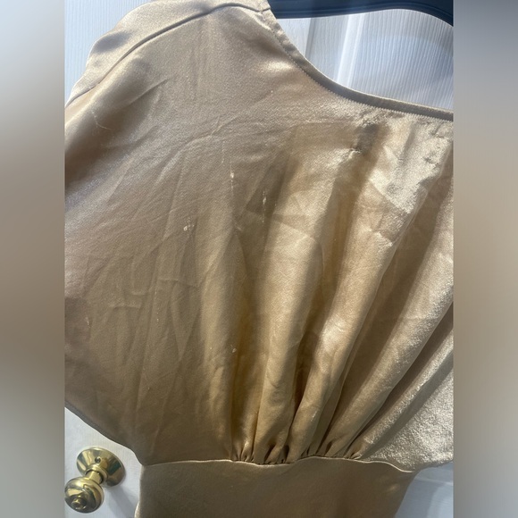 Free People X REVOLVE Beatrice Maxi Dress in Metallic Gold Size 6 - Picture 10 of 13